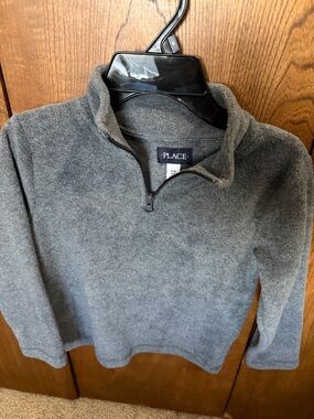 The Children's Place Dark Gray Half-Zip Fleece Sweater